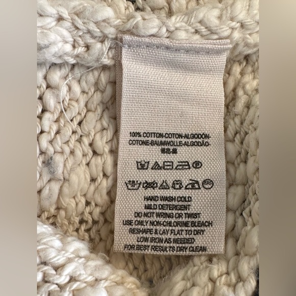 FREE PEOPLE Coat of Arms Jacket Cardigan Sweater Nautical Navy Ivory Coatigan - Picture 10 of 13